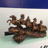 华宣林八骏雄风马摆件家居客厅酒柜工艺品马到成功办公室开业公司装饰品 八骏雄风马摆件(棕色小号) 实拍图