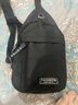 运动跑步包男休闲斜挎包手机包防泼水健身包女单肩包 黑色 实拍图