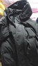 雪中飞秋冬新款时尚休闲舒适廓形男士“H”版型印花立领连帽羽绒服男 黑色|8056 【品质高充绒】 M 170/92A 实拍图