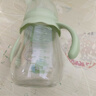 小土豆（potato）吸管奶瓶婴儿玻璃宽口径带手柄重力球配L号4个月以上 240ml艾草绿 实拍图
