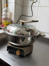 利仁（Liven）电蒸锅12.5L大容量双层0涂层304不锈钢可拆洗家用多功能涮火锅炖蒸煮一体电热锅多用途锅DZG-J3236 实拍图