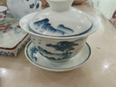 MULTIPOTENT茶具三才盖碗手绘青花山水薄胎瓷泡茶碗新年礼物 实拍图