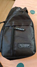 【运动胸包】跑步包男休闲斜挎包手机包防泼水健身包男女通用 黑色 实拍图