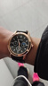 【网红爆款】商务腕表石英运动表休闲皮带男女手表 黑色 实拍图