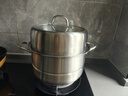 康巴赫蒸锅304不锈钢蒸笼食品级双层汤锅家用蒸煮炖燃气灶电磁炉通用 【加厚304不锈钢】 2层 30cm 实拍图
