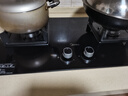 美的（Midea）【天然气】燃气灶双灶家用5.0KW大火力黑晶宽面板台嵌两用双灶 Q330 实拍图