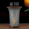 紫砂兰花盆特大君子惠兰花盆墨兰等各种兰花绿植陶瓷紫砂专用花盆 淡绿高兰大号 紫砂 x 中等 实拍图