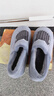 京东京造家居包脚棉拖鞋 冬季室内防臭防滑保暖厚底踩屎感男款 灰色44-45 实拍图