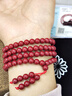 石玥珠宝高含量6mm紫金朱砂手串108颗本命年护身符转运珠手链男女士款礼物 实拍图