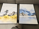 诗六艺家饰客厅装饰画北欧现代简约沙发背景墙挂画三联画大气轻奢壁画晶瓷画 背靠金山（铝合金外框） 晶瓷画左右50*70+中间100*70亮面 实拍图