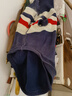 迪普尔 狗狗衣服狗衣服猫衣服宠物冬天中型犬大型犬狗狗毛衣大狗冬季* 条纹藏青-24寸（适合35-50斤） * 实拍图