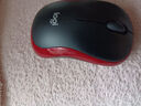 罗技（Logitech）M185鼠标 无线鼠标 办公鼠标 对称鼠标 黑色红边 带无线2.4G接收器 实拍图