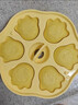 爱咔威（igroway）宝宝蒸糕模具辅食盒婴儿硅胶冰格冷冻磨具 圆形猫爪黄色 实拍图