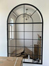 法式奶油风拱形复古假门窗玄关隔断铁艺玻璃屏风创意欧式装饰拱门 A款：水纹玻璃/平方价 实拍图