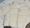 优衣库童装男童女童蓬松羽绒茄克外套夹克羽绒服478148 01 乳白色 110 实拍图