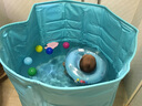 诺澳 婴儿游泳池大号家用室内儿童游泳桶免充气泳池宝宝洗澡桶 80x80cm全夹棉车子蓝款-均码脖圈 实拍图