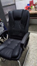 勤一 加厚可躺办公椅子电脑椅家用老板椅弓形麻将椅子午休靠背座椅 皮艺-黑色-可躺 标准款（无脚托+无腰枕） 实拍图