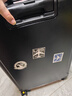 双星（doublestar）行李箱拉杆箱男次日达可登机箱大容量学生铝框密码箱旅行箱皮箱子 尊贵黑【加厚铝框可坐可踩】 28英寸  长途出行-加厚箱体 实拍图