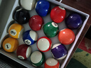 健伦台球球桌球黑八花式训练台球子水晶球标准大号台球桌配件57.2mm 实拍图