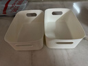 箱居桌面收纳盒家用化妆品抽屉塑料储物厨房整理盒子小杂物零食宿舍筐 大号【3只装】30.5*20*12cm 实拍图