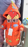 鸭鸭25新款冬装男童中长款羽绒服宝宝小童儿童印花加厚外套 橘色 90 实拍图