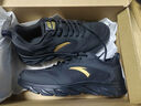 安踏男鞋运动鞋男春冬季男士软底网面跑步鞋休闲鞋皮面保暖防水鞋子男 (春季网面透气)黑/金属金 43 （9.5码） 实拍图