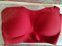 ubras虞书欣同款无尺码内衣女无痕隐形3A抗菌无钢圈文胸罩丝绒红常规版 实拍图