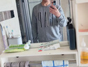 盖璞（GAP）男女装春款印花logo抓绒圆领卫衣合身上衣美版 灰色 645634 S 美码 M亚洲码175/92A 【偏大，建议拍小一码】 实拍图