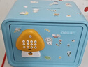 得力（deli）保险箱 儿童玩具存钱罐电子密码保险柜储蓄罐送男孩女孩生日礼物可存可取 蓝色送贴纸 实拍图