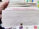 稻草人女士钱包头层牛皮多功能零钱包多卡位拉链手拿钱包情人节新年礼物 长款-白色 实拍图