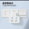 公牛（BULL）转换插头/品字形一转二插座/无线转换插座/电源转换器 适用于卧室、厨房 2位分控开关插座 蓝白 实拍图
