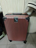 狄斯顿保罗  铝框行李箱男女新款拉杆箱万向轮拉杆箱大容量旅行箱登机密码箱 玫金色-加厚合金框【箱体可坐人】 22英寸 实拍图