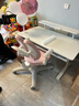 黑白调A2学习桌书桌儿童桌椅实木升降桌子写字桌电脑桌进口橡胶木1.2m 实拍图