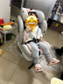 Heekin德国 儿童安全座椅汽车用0-4-12岁婴儿宝宝360度旋转ISOFIX硬接口 尊享粉(遮阳棚+上拉带+侧保护) 实拍图