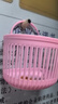 多功能小挂篮手链项链首饰收纳筐饰品收纳壁挂式吊篮首饰盒 壁挂式可爱收纳篮-粉色 1个装 实拍图