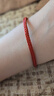 周生生【细绳】串珠3mm细版手绳转运珠皮绳男女定价不锈钢绳-红色 E17 实拍图