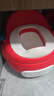 日康（rikang）儿童马桶 宝宝坐便器便盆加高前挡 PU软垫三合一功能 红色X2004-9 实拍图