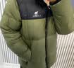 骆驼火山羽绒服1.0情侣男女鸭绒面包服外套冬季城市轻户外外套 深榄绿/幻影黑 男女同款，7089H M 实拍图