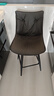 广宥铁艺旋转吧台椅家用岛台椅设计师酒吧椅子靠背商用收银前台高脚凳 【360°旋转】60厘米坐高/黑色 实拍图