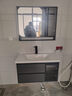 艺昕浴室柜陶瓷一体盆卫生间洗手盆洗脸盆柜组合智能镜套装洗漱洗手台 80CM轻奢灰智能【升级款活动中】 实拍图