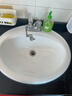 MAXX POWER台上盆半嵌入式椭圆形陶瓷台中盆艺术盆洗漱洗手洗脸洗面盆 22寸三孔 配送 下水器 安装胶 实拍图