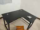 久丞家具转角电脑桌学生家用书桌双人书架一体组合桌卧室拐角L型电竞桌子 【加厚16mm桌面】黑色右转角 120x100x74cm 实拍图