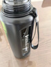 恩尔美（nRMEi）超大容量玻璃杯水杯男大号防摔夏天便携茶水分离泡茶杯子 绅士黑【茶水分离升级款】2000ml 实拍图