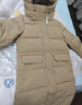 优衣库女装高级保暖羽绒长大衣/老爸评测外套夹克481014 32 深米色 XS /150/76A 实拍图