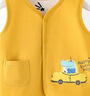 舒贝怡婴儿衣服儿童马甲两面穿背心宝宝坎肩上衣男女春秋马夹 黄色90CM 实拍图