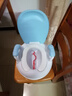 小哈伦儿童马桶婴儿坐便器婴幼儿尿盆小孩宝宝小便器3D软垫坐垫天蓝 实拍图
