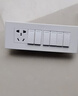公牛（BULL）118型开关插座面板三联四联多功能五孔连体插座面板带开关G04白 六开单控5孔插座（4位） 实拍图