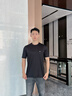 EMPORIO ARMANI/阿玛尼官方旗舰新款男女圆领短袖莱赛尔混纺凉感T恤春夏 【合身版】黑色 L  (推荐：150-165斤) 晒单实拍图
