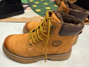 骆驼（CAMEL）【王俊凯同款】马丁靴男新款百搭男士大黄靴户外徒步工装登山靴子 G122W7757TR 金黄色 (绒里) 42 实拍图