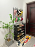 苡茉鞋架家用门口多层简易鞋帽一体鞋柜宿舍出租屋置物架子侧布5层80 实拍图